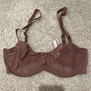 Victoria’s Secret mesh wicked bra in coco color